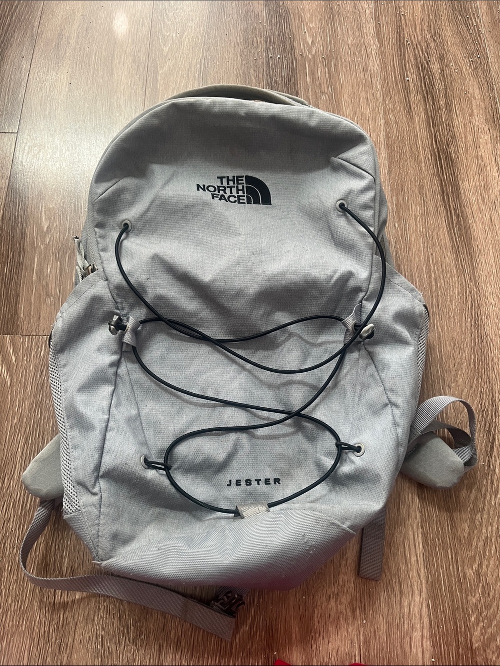The North Face Jester Backpack - Light Gray with Black Bungee